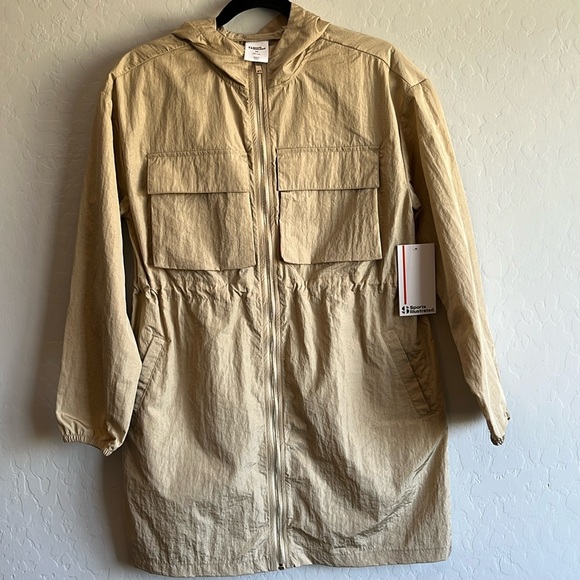 Sports Illustrated Women’s Lightweight Hooded Woven Anorak size XS Linen color - Picture 4 of 12